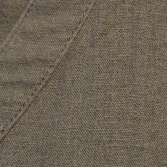 Briggs Sage Green Dress S Knee-Length V-Neck Soft Neutral Quiet Luxury Lounge - Picture 5 of 11